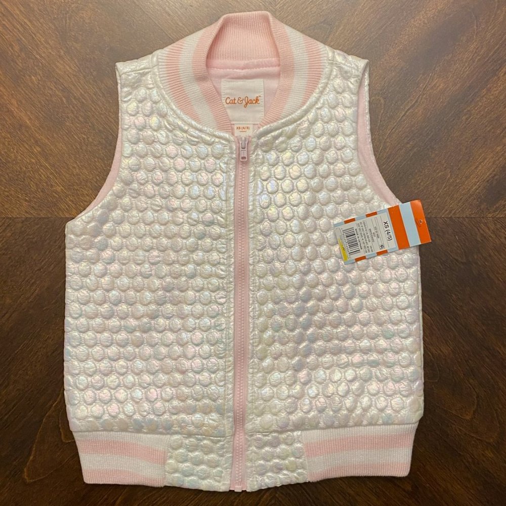 Pink & Silver Shiny XS 4/5 Vest - NWT!